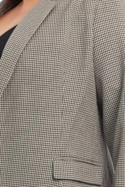 Brown Check Blazer Long Sleeve Lined -You And All Fashion Store coj9028cx 127ab check 5