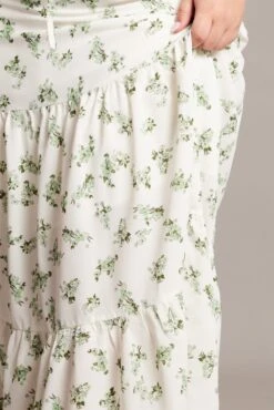 Green Ditsy Elastic Waist Maxi Skirt -You And All Fashion Store csl0104mx 34ab ditsy 6