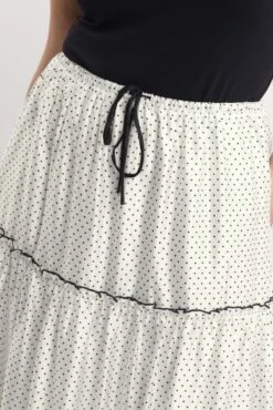 White Polka Dot Tier Contrast Tie Maxi Skirt 9 White Polka Dot Tier Contrast Tie Maxi Skirt -You And All Fashion Store csl0456c 112a polka dot 5