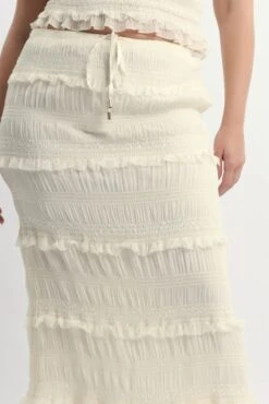 Beige Frill Maxiskirt -You And All Fashion Store csl0541x 123a beige 6