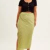 Green Midi Skirt Midi Split
