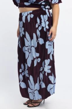 Purple Abstract Plisse Pleated Floral Print Maxi Skirt 7 Purple Abstract Plisse Pleated Floral Print Maxi Skirt -You And All Fashion Store csl1064hx 47a abstract 3