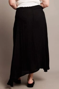 Black Crinkle Wrap Maxi Skirt -You And All Fashion Store csl1180ca 47a black 5