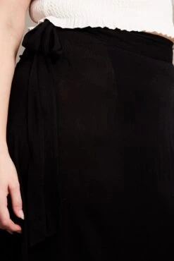 Black Crinkle Wrap Maxi Skirt -You And All Fashion Store csl1180ca 47a black 6