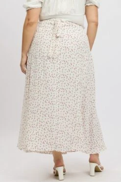 Red Ditsy Wrap Maxi Skirt -You And All Fashion Store csl1180cc 47a ditsy 5