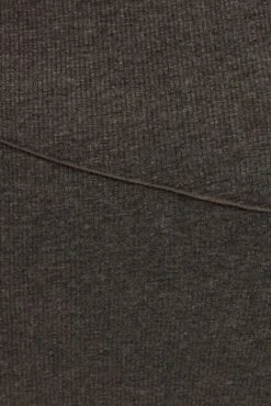 Grey Maxi Skirt Asymmetric Rib -You And All Fashion Store csl1235 81rb charcoal 6