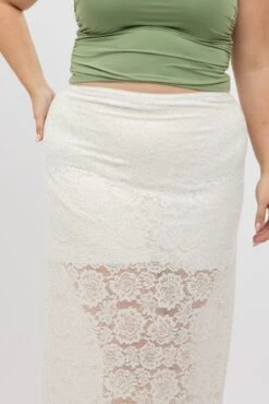 White Stretch Lace Maxi Skirt 11 White Stretch Lace Maxi Skirt -You And All Fashion Store csl1357c 84a white 6