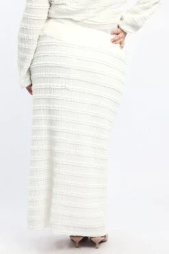 White Lace Maxi Skirt With Waist Trim -You And All Fashion Store csl1357x 127a white 5