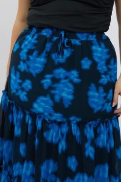 Blue Abstract Elastic Waist Tie Front Maxiskirt 11 Blue Abstract Elastic Waist Tie Front Maxiskirt -You And All Fashion Store csl17436b 35a abstract 6