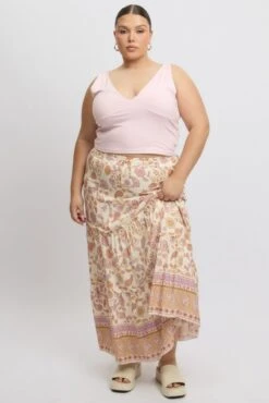 Beige Boho Tiered Maxi Skirt 8 Beige Boho Tiered Maxi Skirt -You And All Fashion Store csl17436d 35a boho 3