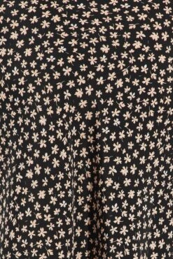 Black Ditsy Maxi Slip Skirt -You And All Fashion Store csl2366c 47ab ditsy 6