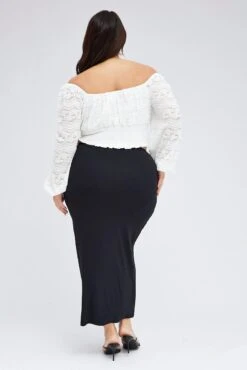 Black Maxi Skirt Supersoft -You And All Fashion Store csl2420a 84ab black 5