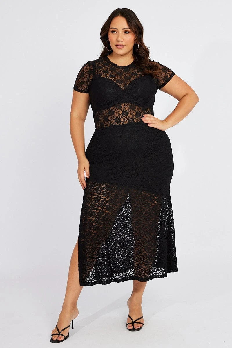 Black Lace Maxi Skirt 2 Black Lace Maxi Skirt - Image 2