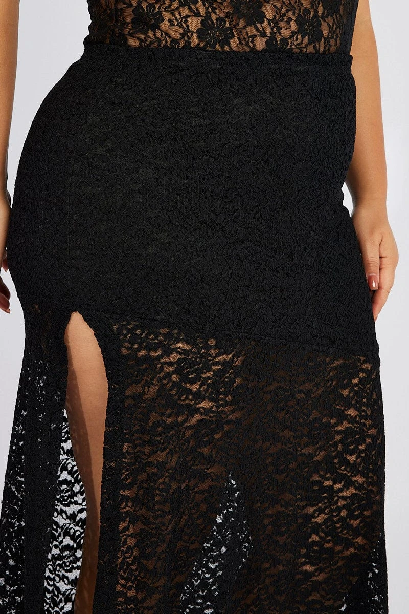 Black Lace Maxi Skirt 6 Black Lace Maxi Skirt - Image 6