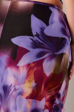 Multi Abstract Mesh Bodycon Skirt -You And All Fashion Store csl32208 84ab abstract 6