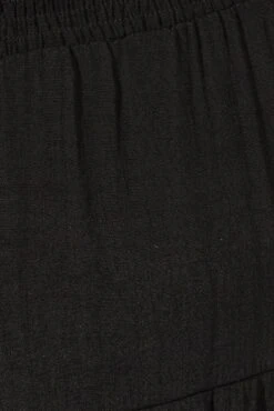 Black Shirred Waist Tie Maxi Skirt 11 Black Shirred Waist Tie Maxi Skirt -You And All Fashion Store csl32229 81ab black 6