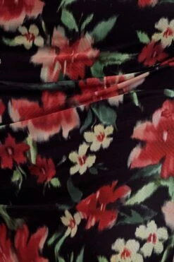 Black Floral Straight Mesh Long Skirt -You And All Fashion Store csl32241x 84a floral 6