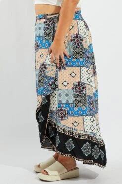 Multi Boho Wrap Maxi Skirt -You And All Fashion Store csl32347 34ab boho 4