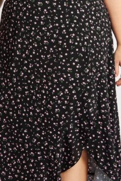 Black Ditsy Frill Maxi Skirt 11 Black Ditsy Frill Maxi Skirt -You And All Fashion Store csl32390 10a ditsy 6