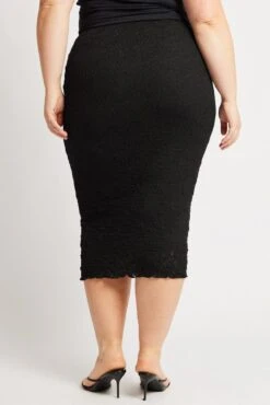 Black Bubble Lace Texture Skirt -You And All Fashion Store csl32561x 84a black 5