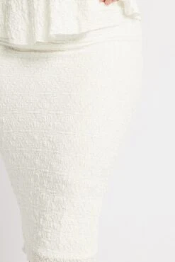 White Bubble Lace Texture Skirt -You And All Fashion Store csl32561x 84ab white 6