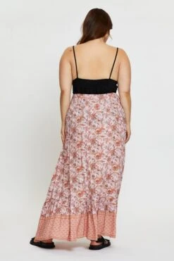 Boho Print Maxi Skirt High-low -You And All Fashion Store csl5103k 81b boho prt 5