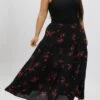 Black Floral Maxi Skirt