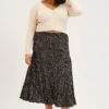 Animal Print Maxi Skirt Elastic Waist