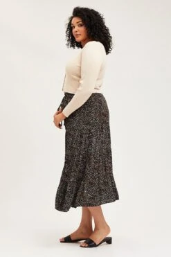 Animal Print Maxi Skirt Elastic Waist -You And All Fashion Store csm0062f 33ab animal prt 4