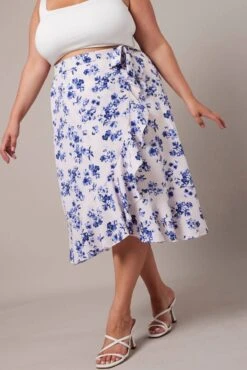 White Ditsy Wrap Frill Midi Skirt -You And All Fashion Store csm1212 34a ditsy 3