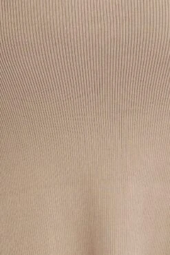 Camel Knit Skirt Midi Side Split -You And All Fashion Store csm1285f 40rb camel 6