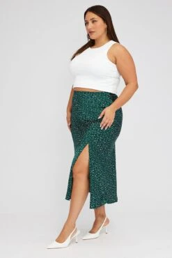 Green Polka Dot Satin Slip Skirt With Split 9 Green Polka Dot Satin Slip Skirt With Split -You And All Fashion Store csm1320f 47a polka dot 4
