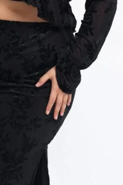 Black Stretch Burnout Bodycon Midi Skirt 11 Black Stretch Burnout Bodycon Midi Skirt -You And All Fashion Store csm17734ex 47a black 6