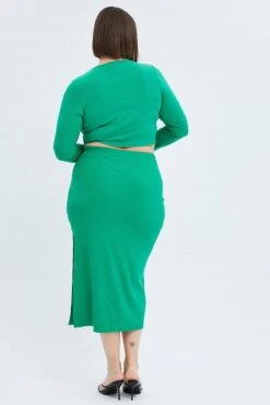 Green Midi Skirt Rib Jersey Bodycon -You And All Fashion Store csm17734x 84a hunter 5