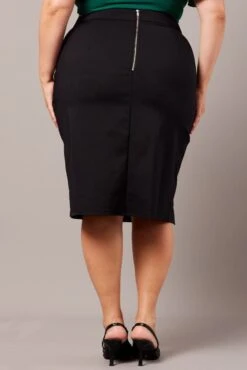Black Split Pencil Skirt -You And All Fashion Store csm2202a 47ab black 5
