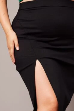 Black Split Pencil Skirt -You And All Fashion Store csm2202a 47ab black 6