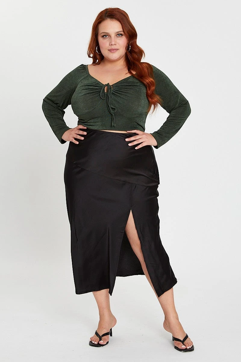 Black Midi Skirt 3 Black Midi Skirt - Image 3