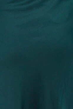 Green Midi Skirt High Waist Split Satin -You And All Fashion Store csm2282a 33rb forest 6