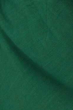 Green Midi Skirt Elastic Waist Split Side Linen Blend -You And All Fashion Store csm2355 38a green 6