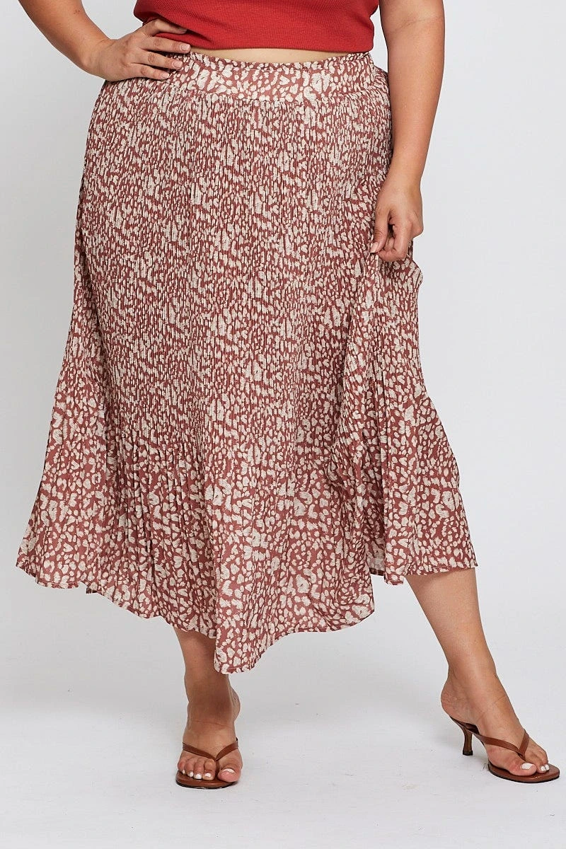 Abstract Print High Waist Maxi Skirt 2 Abstract Print High Waist Maxi Skirt - Image 2