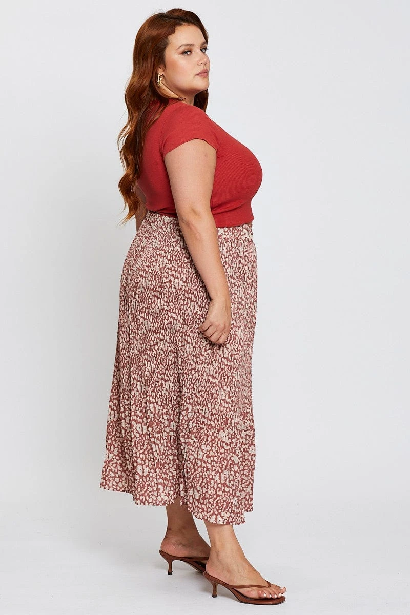 Abstract Print High Waist Maxi Skirt 4 Abstract Print High Waist Maxi Skirt - Image 4