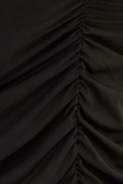 Black Knee Skirt Jersey Ruched Bodycon -You And All Fashion Store csm25927 42a black 6