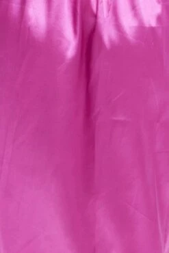 Pink Midi Skirt Drawstring Satin Split -You And All Fashion Store csm31893 47a pink 6