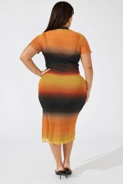 Multi Abstract Midi Skirt Bodycon Split Mesh 10 Multi Abstract Midi Skirt Bodycon Split Mesh -You And All Fashion Store csm32249x 36a abstract 5