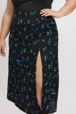 Blue Ditsy Lined Split Skirt 11 Blue Ditsy Lined Split Skirt -You And All Fashion Store csm32366x 35ab ditsy 6