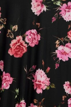 Black Floral Lace Trim Mesh Midi Skirt -You And All Fashion Store csm8303x 84ab floral 6