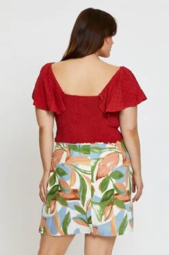 Floral Print Mini A Line Skirt Front Split -You And All Fashion Store css0160c 33b floral prt 5