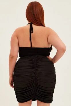 Black Mini Skirt Ruched -You And All Fashion Store css1195 47r black 5