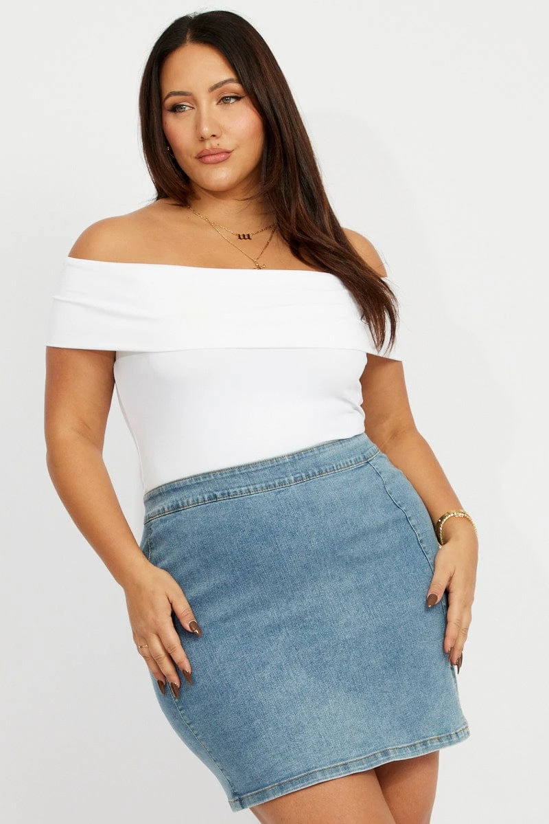 Denim Denim Split Mini Skirt 1 Denim Denim Split Mini Skirt