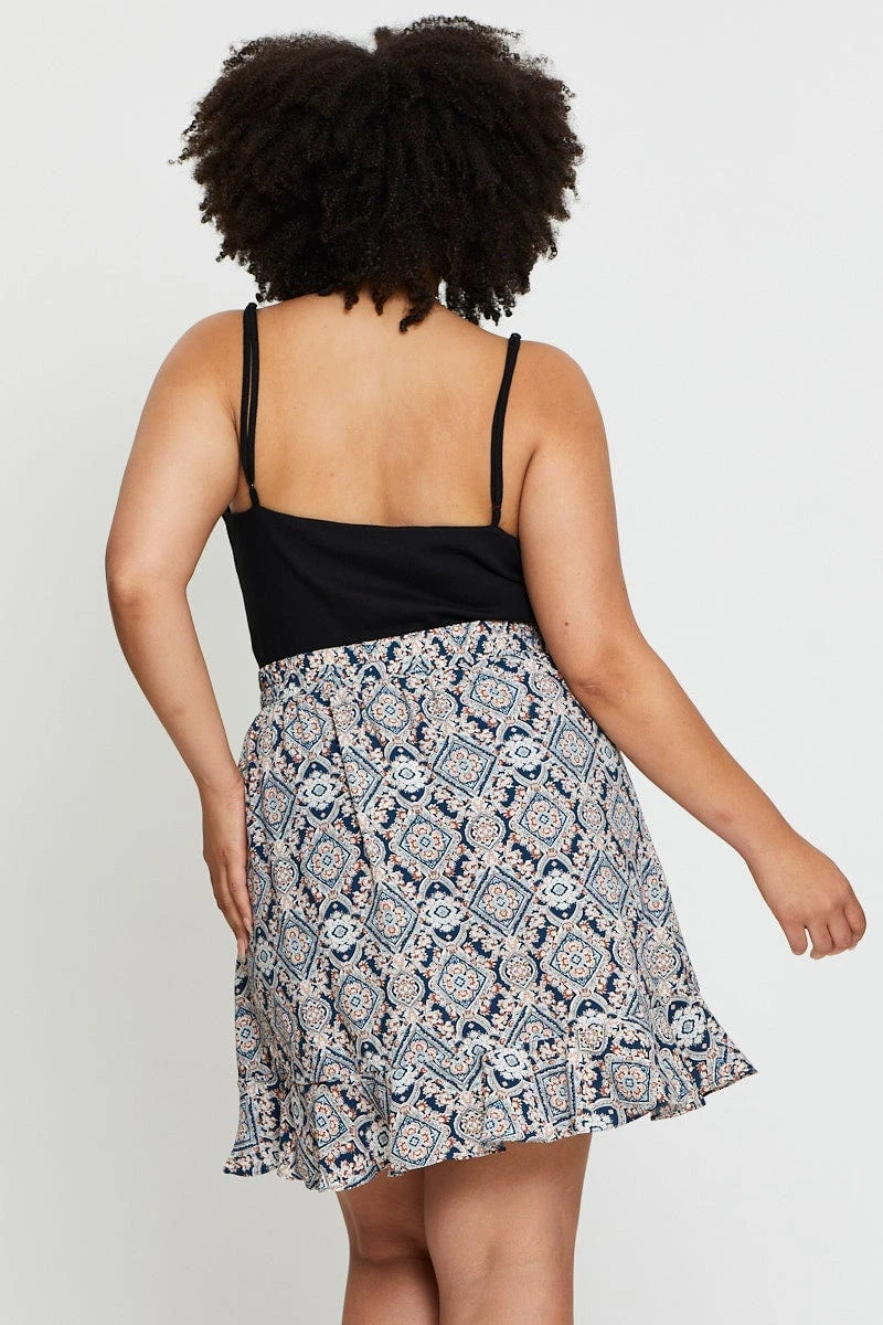 Paisley Pr Mini Skirt Ruffle Hem 5 Paisley Pr Mini Skirt Ruffle Hem - Image 5